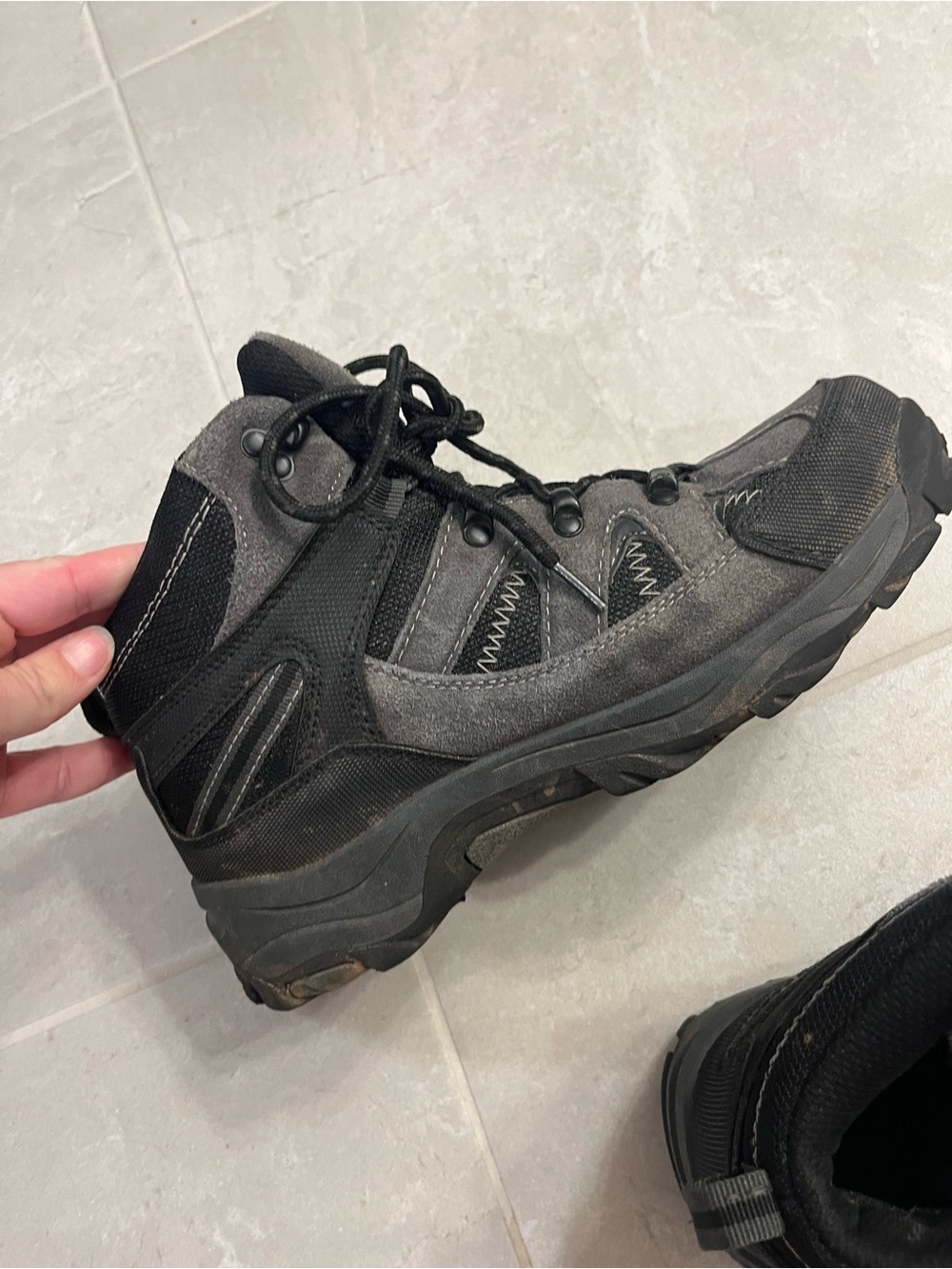 Women’s size 8 Black and Gray Hiking Boots